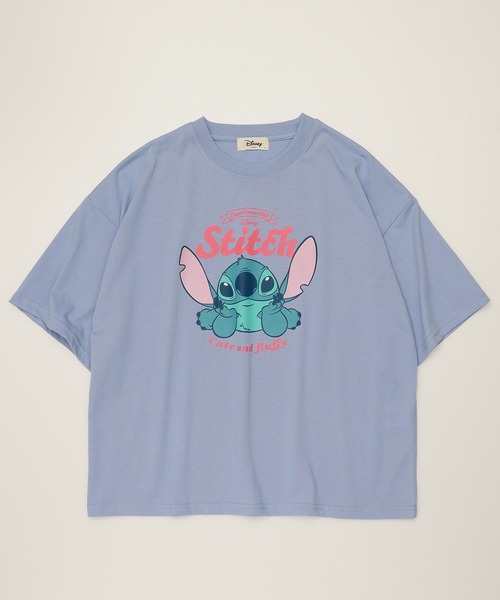 Disney（ディズニー）の「【DISNEY/ディズニー】天竺 プリント WIDE 半袖Tシャツ リロ・アンド・スティッチ（Tシャツ/カットソー・レディース・グレー/アクア/レッド/スミクロ・M/L）」の15枚目の写真