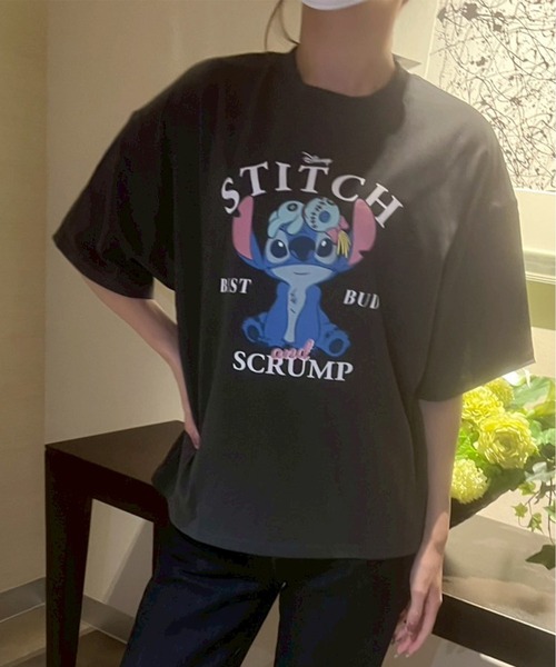 セール】【DISNEY/ディズニー】天竺 プリント WIDE 半袖Tシャツ