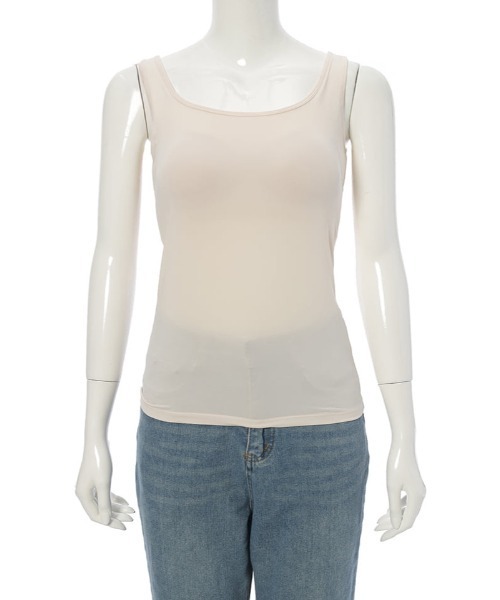 fifth(フィフス)の「【接触冷感×抗菌防臭】さらさら、ひんやりカップ付きタンクトップ【EssentialCool】(キャミソール・レディース・ブラック/ベージュ・S/M/L)」の9枚目の写真