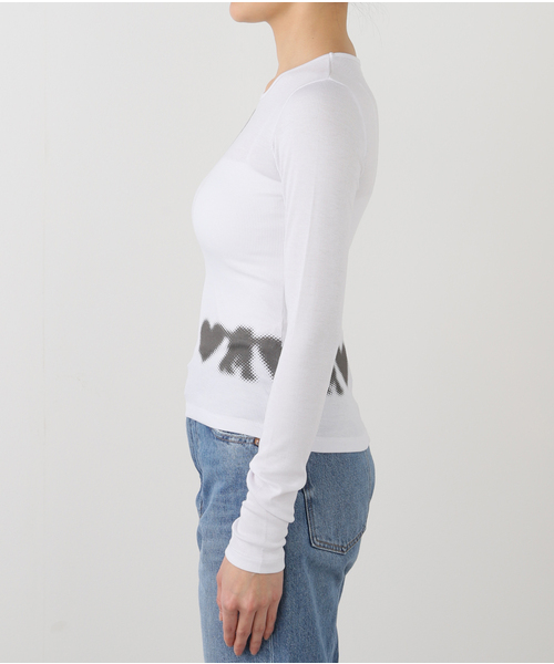 Open yy ブラック 長袖 Tシャツ グラフィックプリント Open Yy ブラック プリント入り 長袖Tシャツ - メルカリ