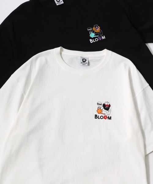 Lazar(ラザル)の「Beard Man Embroidery SS Tee/オーバーサイズ 接触冷感 ヒゲオジサン ワンポイント刺繍 半袖Tシャツ/レディース メンズ(Tシャツ/カットソー・レディース・オレンジ/ネイビー/ホワイト/ホワイト系その他/ホワイト系その他3/サックスブルー/ブラック/ホワイト系その他2・M/L)」の5枚目の写真
