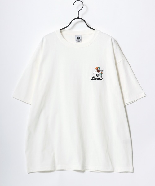 Lazar(ラザル)の「Beard Man Embroidery SS Tee/オーバーサイズ 接触冷感 ヒゲオジサン ワンポイント刺繍 半袖Tシャツ/レディース メンズ(Tシャツ/カットソー・レディース・オレンジ/ネイビー/ホワイト/ホワイト系その他/ホワイト系その他3/サックスブルー/ブラック/ホワイト系その他2・M/L)」の21枚目の写真
