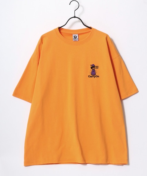 Lazar(ラザル)の「Beard Man Embroidery SS Tee/オーバーサイズ 接触冷感 ヒゲオジサン ワンポイント刺繍 半袖Tシャツ/レディース メンズ(Tシャツ/カットソー・レディース・オレンジ/ネイビー/ホワイト/ホワイト系その他/ホワイト系その他3/サックスブルー/ブラック/ホワイト系その他2・M/L)」の20枚目の写真