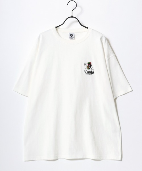 ＊ラスト1点＊ベア ワンポイント Tシャツ & ロングパンツ 接触冷感 ネイビー セール】Beard Man Embroidery SS Tee/オーバーサイズ 接触冷感