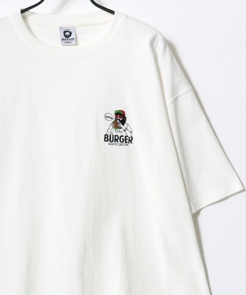 Lazar(ラザル)の「Beard Man Embroidery SS Tee/オーバーサイズ 接触冷感 ヒゲオジサン ワンポイント刺繍 半袖Tシャツ/レディース メンズ(Tシャツ/カットソー・レディース・オレンジ/ネイビー/ホワイト/ホワイト系その他/ホワイト系その他3/サックスブルー/ブラック/ホワイト系その他2・M/L)」の9枚目の写真