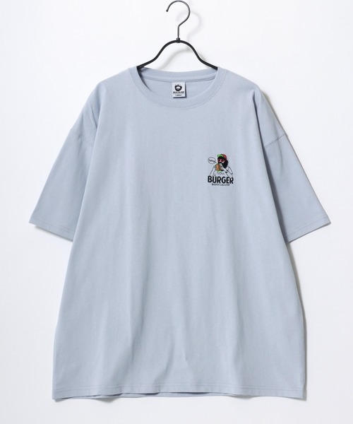 Lazar(ラザル)の「Beard Man Embroidery SS Tee/オーバーサイズ 接触冷感 ヒゲオジサン ワンポイント刺繍 半袖Tシャツ/レディース メンズ(Tシャツ/カットソー・レディース・オレンジ/ネイビー/ホワイト/ホワイト系その他/ホワイト系その他3/サックスブルー/ブラック/ホワイト系その他2・M/L)」の18枚目の写真