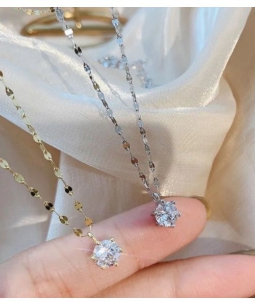 LAUTRE COTE（ロウトレコウト）の「ジルコニアペンダントネックレス（ネックレス・レディース・シルバー/ゴールド・FREE）」の3枚目の写真