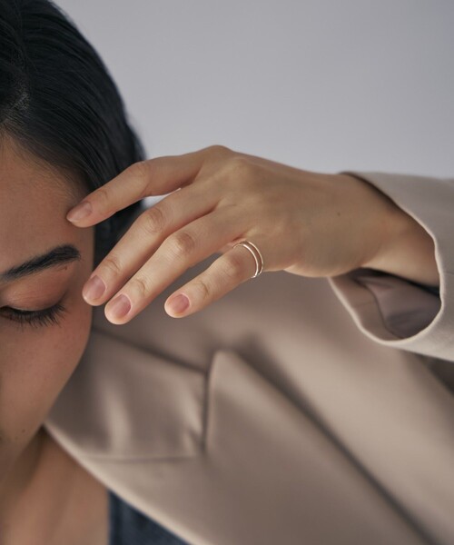 K10YG ピンキーリング ダブルライン（リング）｜Jouete（ジュエッテ