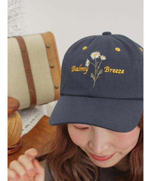 Samansa Mos2（サマンサ モスモス）の「【消臭効果】お花刺繍キャップ（ハット・レディース・ベージュ/ネイビー・F）」の8枚目の写真