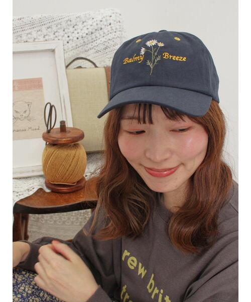Samansa Mos2（サマンサ モスモス）の「【消臭効果】お花刺繍キャップ（ハット・レディース・ベージュ/ネイビー・F）」の9枚目の写真
