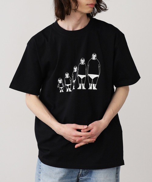 ROOPTOKYO(ループトウキョウ)の「背比べファミリーT(adult) 半袖Tシャツ 秋物 秋服 2026年秋冬(Tシャツ/カットソー・レディース・ブラック/ホワイト・XL/L/M)」の12枚目の写真