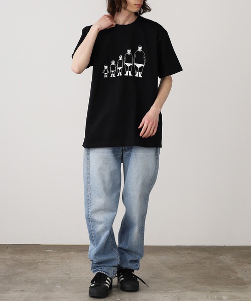 ROOPTOKYO(ループトウキョウ)の「背比べファミリーT(adult) 半袖Tシャツ 秋物 秋服 2026年秋冬(Tシャツ/カットソー・レディース・ブラック/ホワイト・XL/L/M)」の10枚目の写真