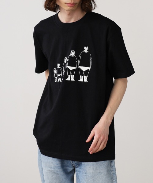 ROOPTOKYO(ループトウキョウ)の「背比べファミリーT(adult) 半袖Tシャツ 秋物 秋服 2026年秋冬(Tシャツ/カットソー・レディース・ブラック/ホワイト・XL/L/M)」の17枚目の写真