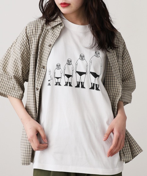 ROOPTOKYO(ループトウキョウ)の「背比べファミリーT(adult) 半袖Tシャツ 秋物 秋服 2026年秋冬(Tシャツ/カットソー・レディース・ブラック/ホワイト・XL/L/M)」の18枚目の写真