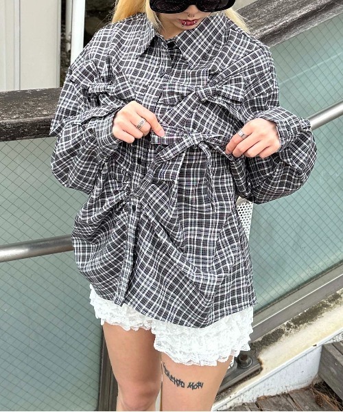 sedacle girl（セダクルガール）の「フロントリボンアソートシャツ