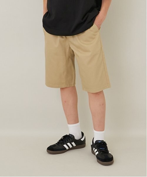 GLAZOS(グラソス)の「【大人向けサイズあり】綿ポリストレッチツイル・アクティブハーフパンツ(その他パンツ・キッズ・ベージュ/ブラック/ブルー/カーキ・LL/L/M/S)」の2枚目の写真