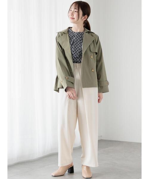 Te chichi TERRASSE（テチチテラス）の「フロントタックパンツ《2025spring catalog item》（その他パンツ・レディース・チャコールグレー/オフホワイト/ベージュ・F）」の9枚目の写真