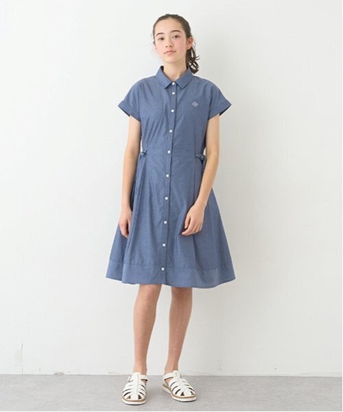 セール】リボンシャツワンピース（シャツワンピース）｜pom ponette