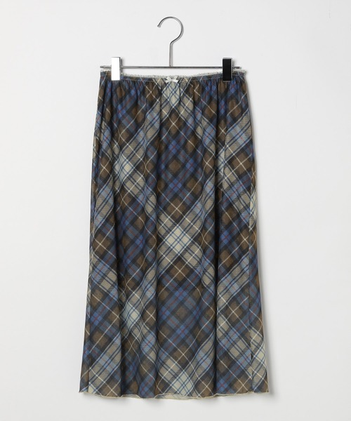 3.3 Field Trip （3.3フィールドトリップ）の「3.3 Field Trip／シアーチェックスカート（スカート・レディース・ベージュ/ネイビー・FREE）」の13枚目の写真