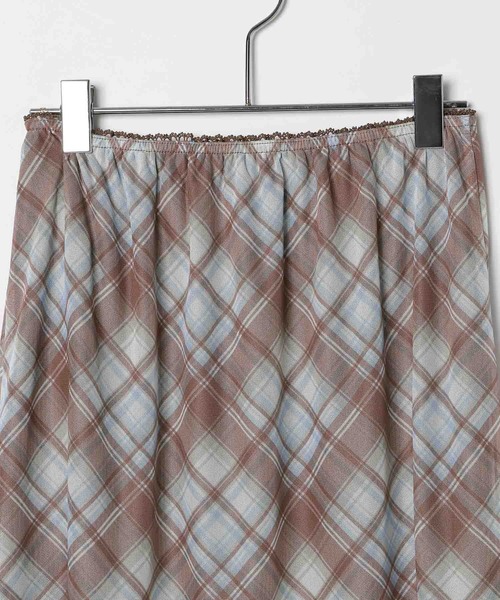 3.3 Field Trip （3.3フィールドトリップ）の「3.3 Field Trip／シアーチェックスカート（スカート・レディース・ベージュ/ネイビー・FREE）」の17枚目の写真