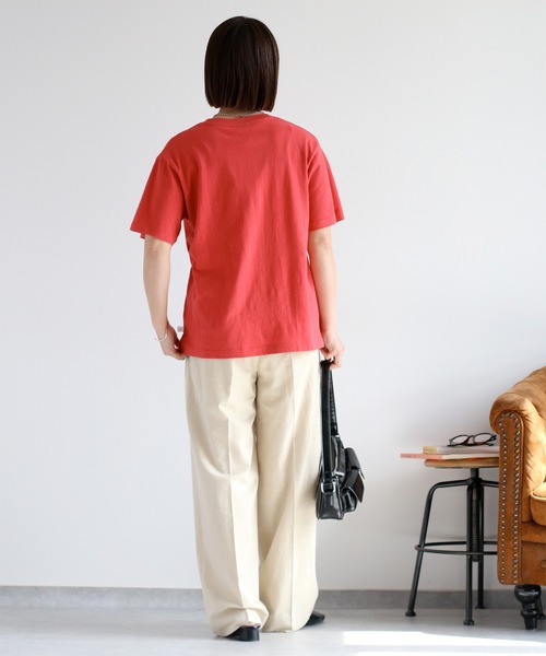 CONVERSE（コンバース）の「【CONVERSE】天竺アーカイブショートスリーブTee（Tシャツ/カットソー・レディース・オフホワイト/レッド・M）」の11枚目の写真