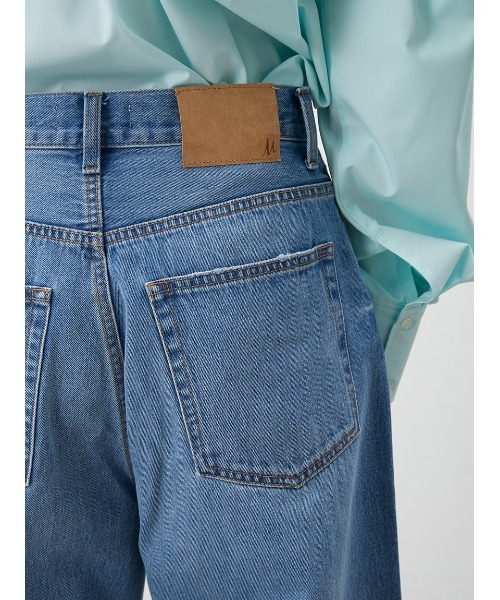 Mila Owen（ミラオーウェン）の「【ウォッシャブル】撥水加工カットオフワイドデニムパンツ（デニムパンツ・レディース・ブルー/ライトブルー/ホワイト・0/1/00）」の14枚目の写真