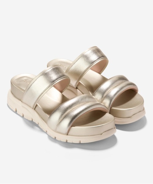 COLE HAAN(コールハーン)の「ゼログランド ダブルバンド スライド サンダル womens(サンダル・レディース・ゴールド・5.5/6/6.5/7/7.5/8/5/8.5)」の2枚目の写真
