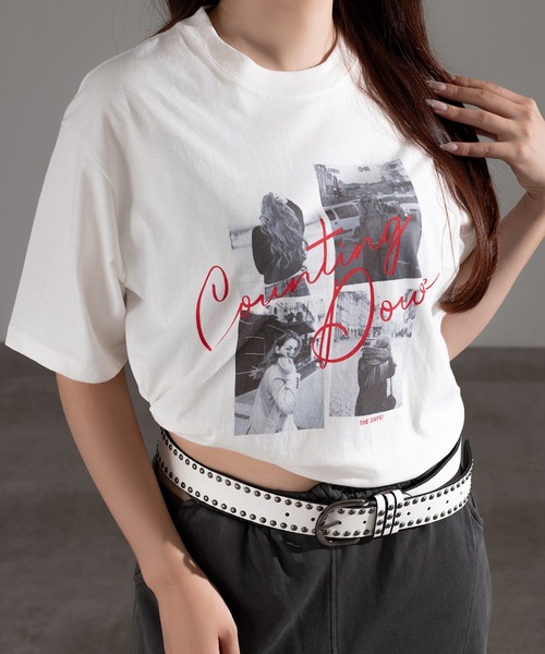 apres jour mignon(アプレジュールミニョン)の「アソートプリントT【ZOZOTOWN限定アイテム】(Tシャツ/カットソー・レディース・ホワイト系その他/ホワイト系その他3/ブラック/オフホワイト/ホワイト系その他4/ホワイト系その他2/ブラック系その他・フリー/X-LARGE)」の5枚目の写真