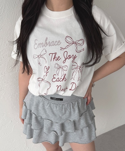 apres jour mignon(アプレジュールミニョン)の「アソートプリントT【ZOZOTOWN限定アイテム】(Tシャツ/カットソー・レディース・ホワイト系その他/ホワイト系その他3/ブラック/オフホワイト/ホワイト系その他4/ホワイト系その他2/ブラック系その他・フリー/X-LARGE)」の19枚目の写真