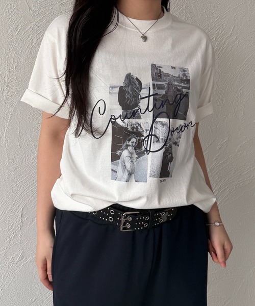 apres jour mignon(アプレジュールミニョン)の「アソートプリントT【ZOZOTOWN限定アイテム】(Tシャツ/カットソー・レディース・ホワイト系その他/ホワイト系その他3/ブラック/オフホワイト/ホワイト系その他4/ホワイト系その他2/ブラック系その他・フリー/X-LARGE)」の13枚目の写真