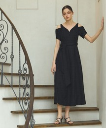 セール】Dot Jacquard Tape Lace one-piece ドットジャガードテープ