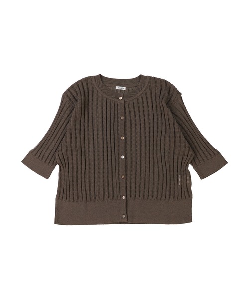 haupia（ハウピア）の「colorfulな空気のニット【カーディガン】（カーディガン/ボレロ・レディース・オフホワイト/ネイビー/ラベンダー/サックスブルー/カーキブラウン・MEDIUM）」の19枚目の写真