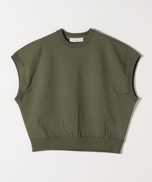 quaranciel(カランシエル)の「〈洗濯機可能〉ライト ポンチ コンパクト フレンチスリーブ TEE(Tシャツ/カットソー・レディース・ライトグレー/オフホワイト/カーキ・ONE SIZE)」の12枚目の写真