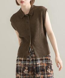 KBF（ケイビーエフ）の「スリーブレスニットシャツ（ニット/セーター）」