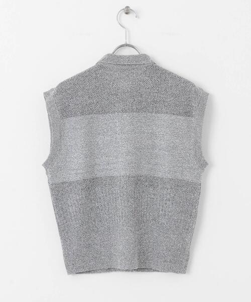 KBF(ケイビーエフ)の「スリーブレスニットシャツ(ニット/セーター・レディース・グレー系その他/ベージュ系その他/ダークブラウン・ONE)」の12枚目の写真