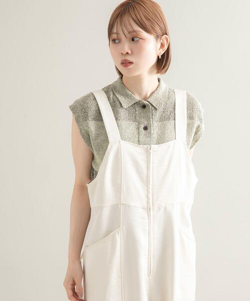 KBF(ケイビーエフ)の「スリーブレスニットシャツ(ニット/セーター・レディース・グレー系その他/ベージュ系その他/ダークブラウン・ONE)」の16枚目の写真