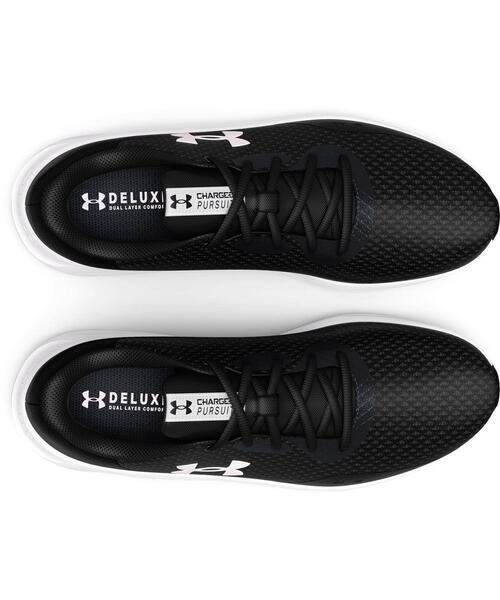 UNDER ARMOUR（アンダーアーマー）の「UAチャージド パスート3（ランニング/メンズ）（スニーカー・メンズ・ブラック・27.0cm/26.0cm/25.5cm/27.5cm/29.0cm/28.0cm/26.5cm/28.5cm/30.0cm/25.0cm）」の4枚目の写真