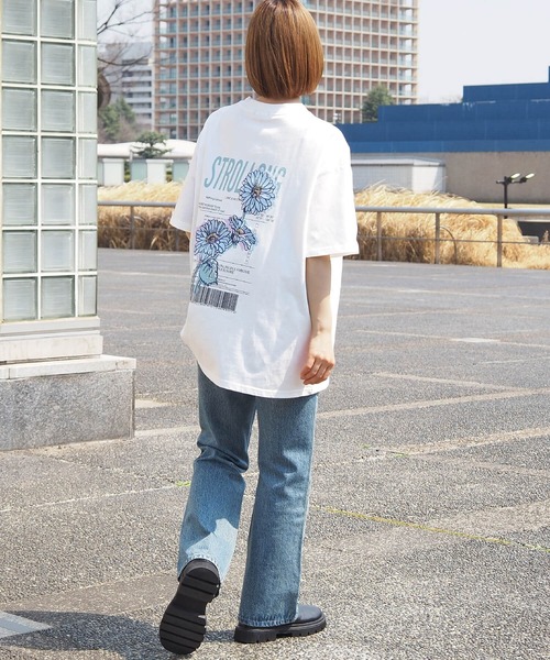 tiptop(ティップトップ)の「カラフルフラワーBIGTシャツ(Tシャツ/カットソー・レディース・スミクロ/オフホワイト/ホワイト系その他/ブラック系その他・FREE)」の12枚目の写真