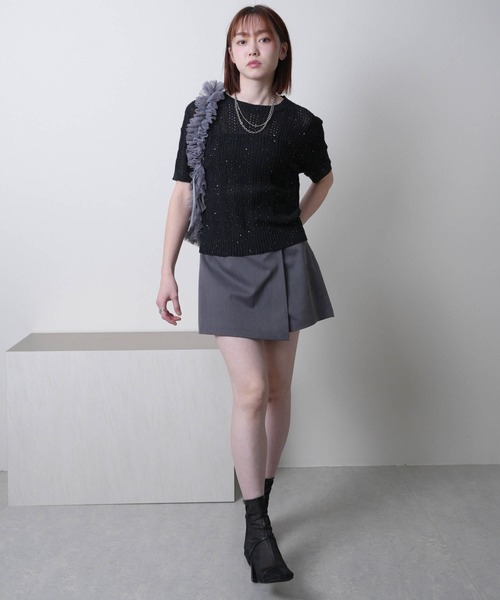 LADYMADE(レディメイド)の「スパンコールクロシェニット(ニット/セーター・レディース・ホワイト/ブラック・FREE)」の16枚目の写真