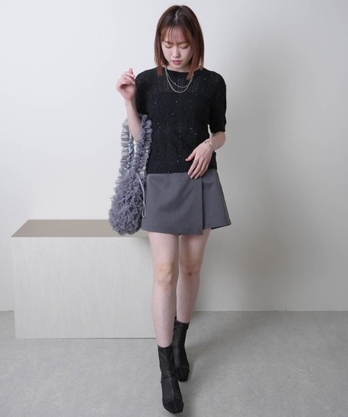 ニット セーター スパンコールクロシェニット レディース スパンコールクロシェニット（ニット/セーター）｜LADYMADE