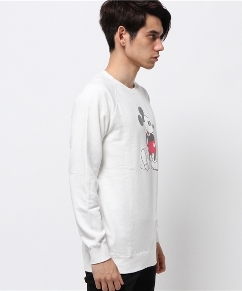 SHIPS JET BLUE（シップスジェットブルー）の「SHIPS JET BLUE(シップス ジェットブルー): ヴィンテージ加工 【ミッキー】スウェット（スウェット・メンズ・オフホワイト/グレー/ブラック/ライトブルー・MEDIUM/SMALL/LARGE）」の10枚目の写真