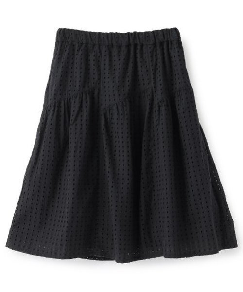pom ponette junior(ポンポネットジュニア)の「【AMI】アイレットレースティアードスカート(スカート・キッズ・ブラック/オフホワイト・M:150cm/L:160cm)」の10枚目の写真