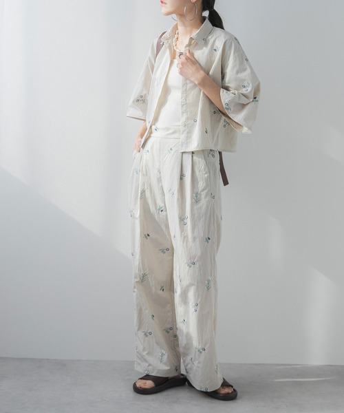bohmal(ボマール)の「タフタ刺繍ハーフスリーブブラウス(シャツ/ブラウス・レディース・アイボリー/ブラック・MEDIUM)」の19枚目の写真