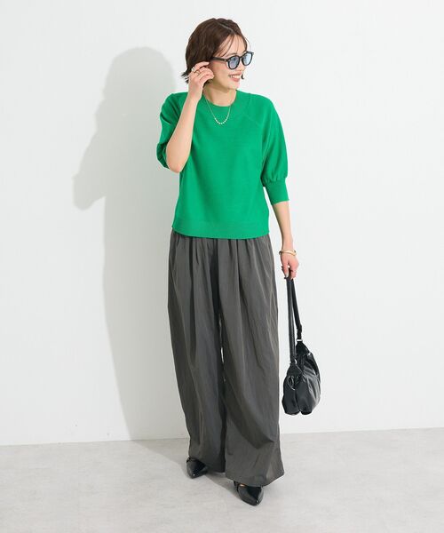 CRAFT STANDARD BOUTIQUE（クラフトスタンダードブティック）の「コクーンカラーナイロンパンツ（その他パンツ・レディース・チャコールグレー/ブラウン/アイボリー・FREE）」の12枚目の写真