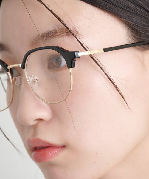 フランス製品 Lafont OREZZA ハーフリムメガネ Zoff 伊達メガネ メガネ 眼鏡 スクエア型 めがね｜ハーフリム
