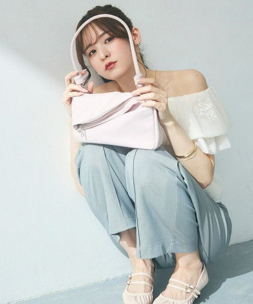 Olu.(オルドット)の「フラップデザインハンドバッグ(ハンドバッグ・レディース・アイボリー/シルバー/ミント/ピンク・FREE)」の4枚目の写真