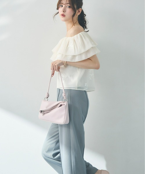 Olu.(オルドット)の「フラップデザインハンドバッグ(ハンドバッグ・レディース・アイボリー/シルバー/ミント/ピンク・FREE)」の10枚目の写真