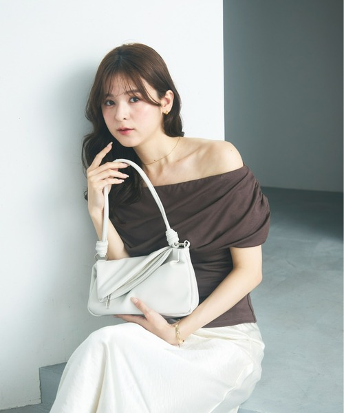 Olu.(オルドット)の「フラップデザインハンドバッグ(ハンドバッグ・レディース・アイボリー/シルバー/ミント/ピンク・FREE)」の5枚目の写真