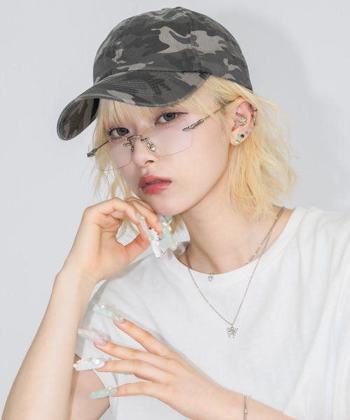 17HR（セブンティーンアワーズ）の「【ユニセックス】ヴィンテージライクキャップ（キャップ・レディース・ブラウン/グリーン系カモフラージュ/ブラック/グレー系カモフラージュ・FREE）」の11枚目の写真