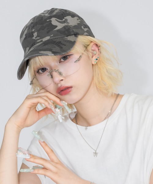 17HR（セブンティーンアワーズ）の「【ユニセックス】ヴィンテージライクキャップ（キャップ・レディース・ブラウン/グリーン系カモフラージュ/ブラック/グレー系カモフラージュ・FREE）」の12枚目の写真